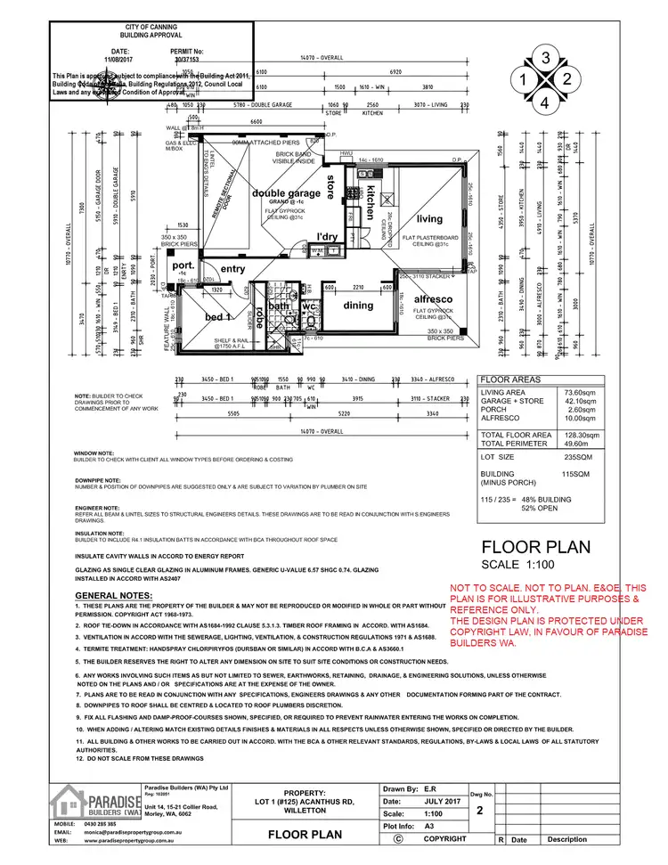 Floorplan of Homely house listing, 125 Acanthus Road, Willetton WA 6155