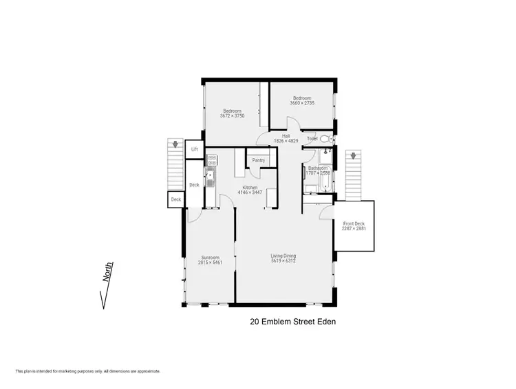 Floorplan of Homely house listing, 20 Emblen St, Eden NSW 2551