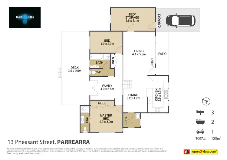 Floorplan of Homely house listing, 13 Pheasant St, Parrearra QLD 4575