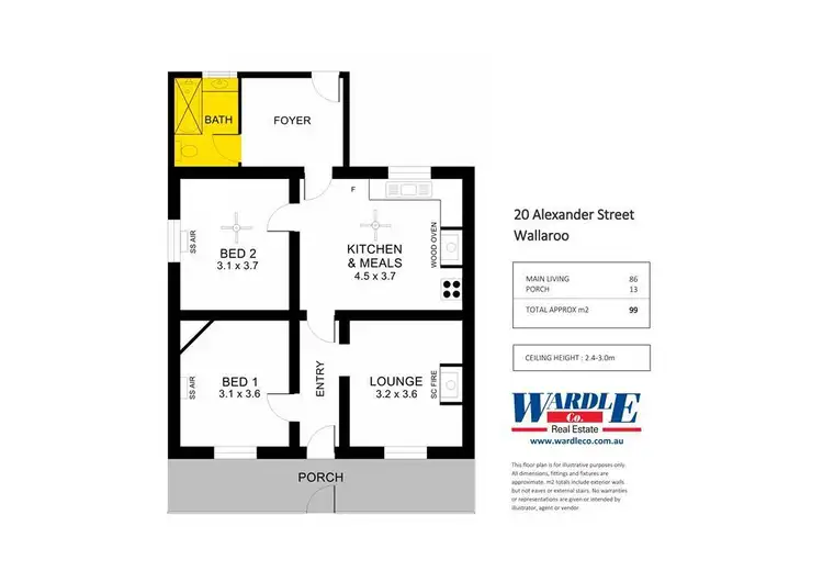 Floorplan of Homely house listing, 20 Alexander St, Wallaroo SA 5556
