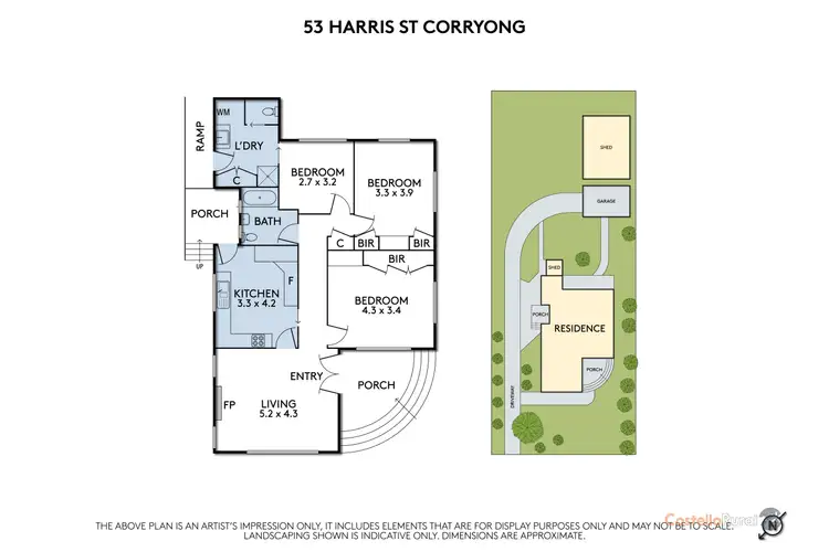 Floorplan of Homely house listing, 53 Harris St, Corryong VIC 3707