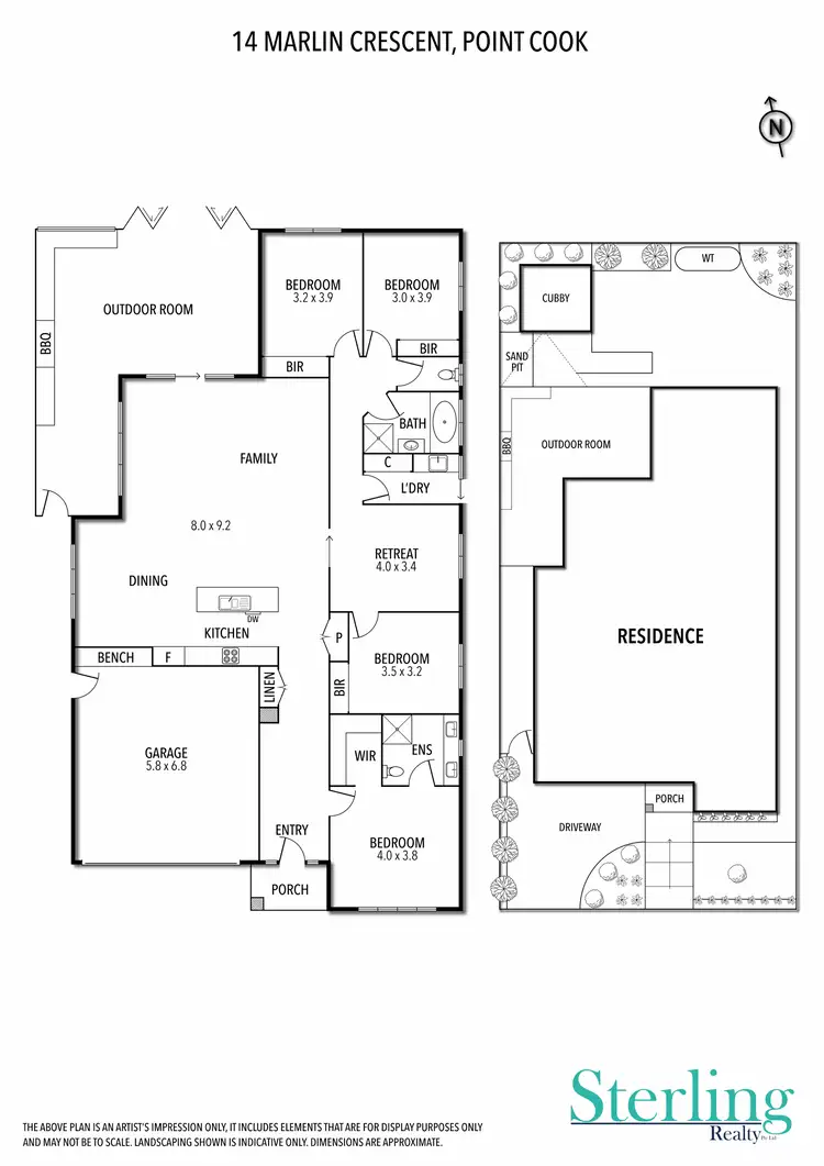 Floorplan of Homely house listing, 14 Marlin Crescent, Point Cook VIC 3030