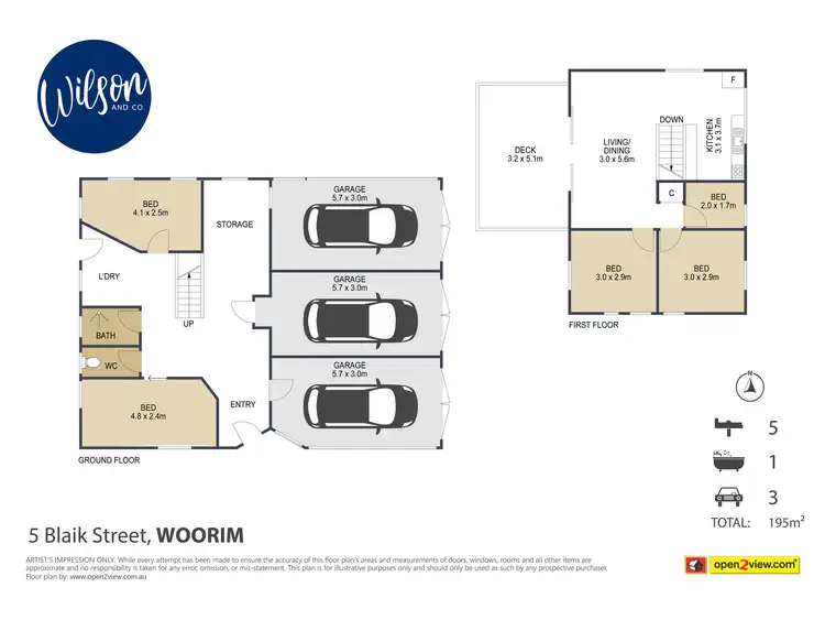Floorplan of Homely house listing, 15 Blaik St, Woorim QLD 4507
