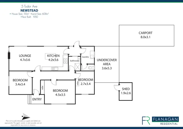 Floorplan of Homely house listing, 5 Tudor Ave, Newstead TAS 7250