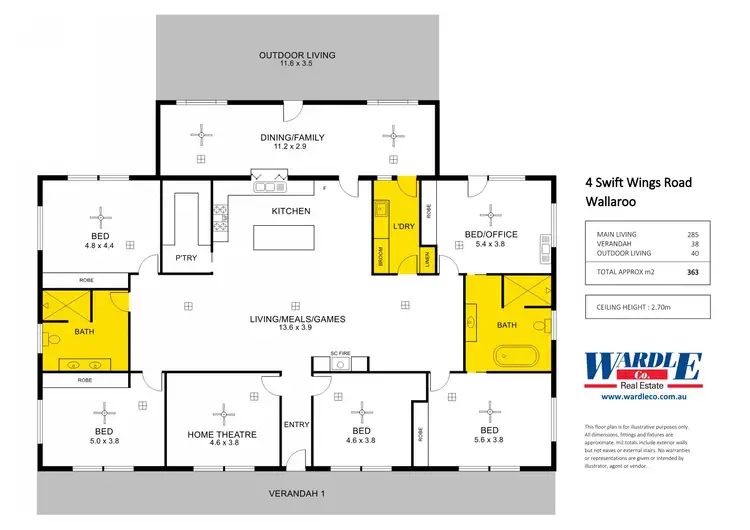 Floorplan of Homely house listing, 4 Swift Wings Rd, Wallaroo SA 5556