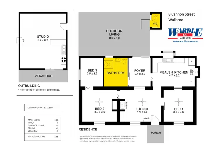 Floorplan of Homely house listing, 8 Cannon St, Wallaroo SA 5556