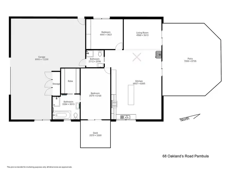 Floorplan of Homely rural property listing, 68 Oaklands Rd, Pambula NSW 2549