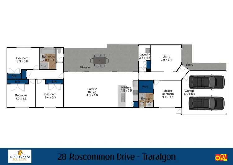 Floorplan of Homely house listing, 28 Roscommon Dr, Traralgon VIC 3844