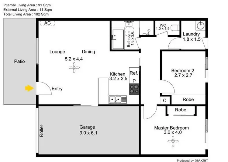 Floorplan of Homely unit listing, 2/88 Mcpherson Street, Kippa-ring QLD 4021