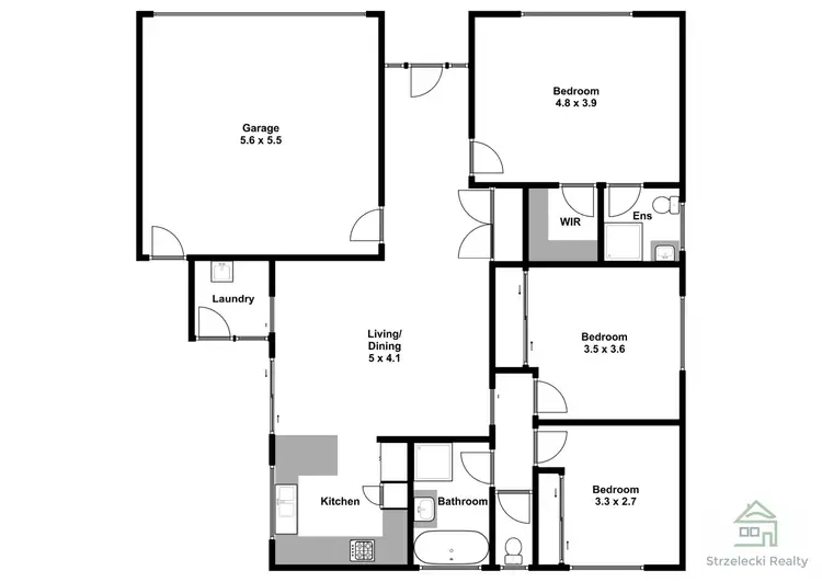 Floorplan of Homely unit listing, 1 Red Gum Ave, Trafalgar VIC 3824