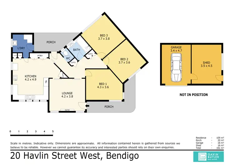 Floorplan of Homely house listing, 20 Havlin St W, Bendigo VIC 3550