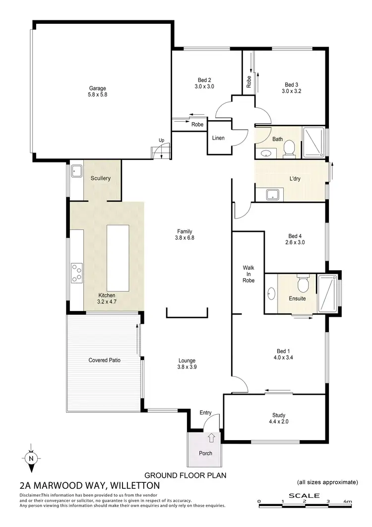 Floorplan of Homely house listing, 2A Marwood Way, Willetton WA 6155