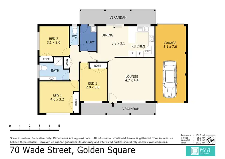 Floorplan of Homely house listing, 70 Wade St, Golden Square VIC 3555