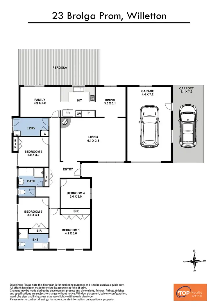 Floorplan of Homely house listing, 23 Brolga Promenade, Willetton WA 6155