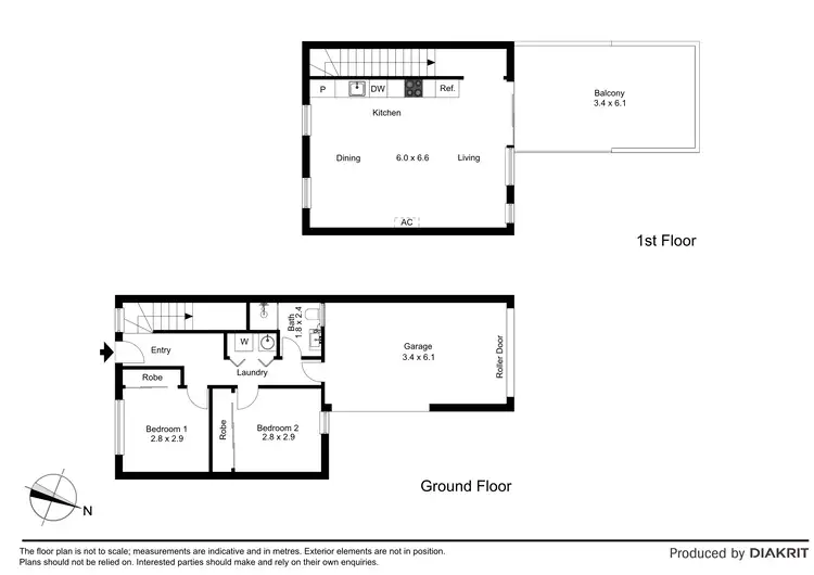 Floorplan of Homely townhouse listing, 4 Patria Walk, Avondale Heights VIC 3034