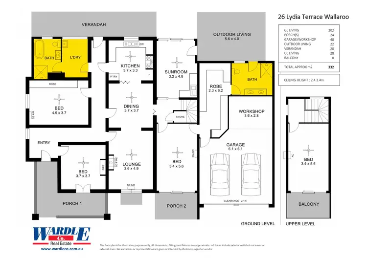 Floorplan of Homely house listing, 26 Lydia Tce, Wallaroo SA 5556
