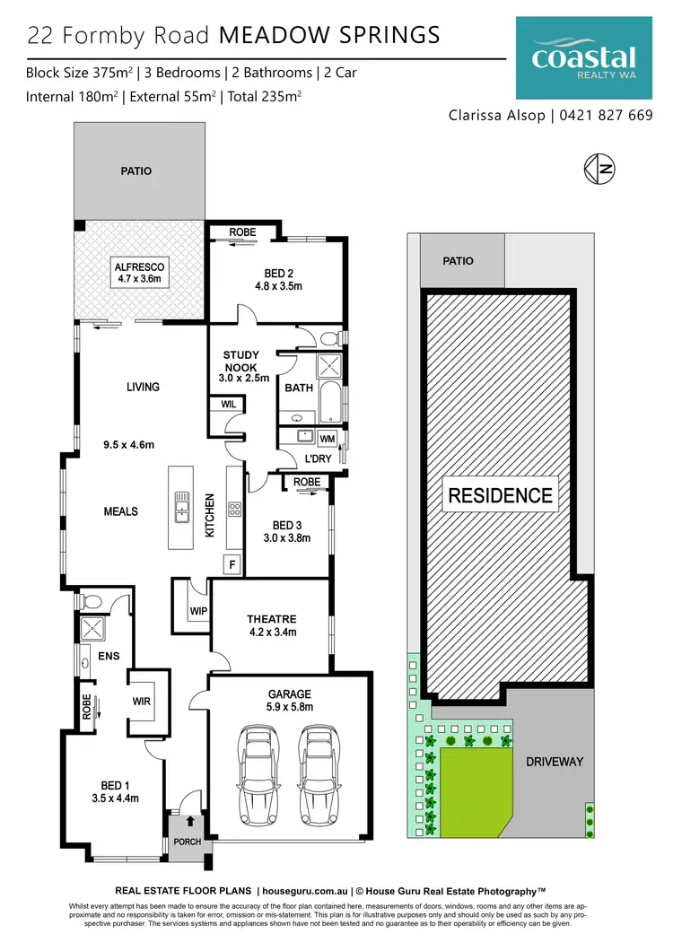 Floorplan of Homely house listing, 22 Formby Rd, Meadow Springs WA 6210