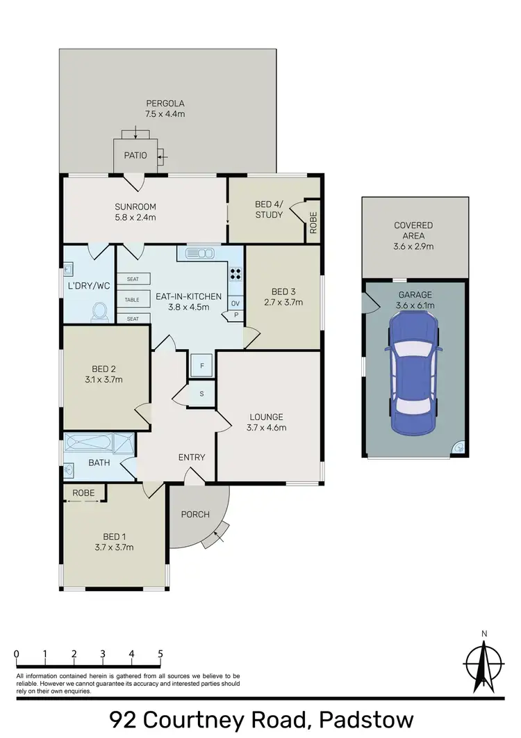 Floorplan of Homely house listing, 92 Courtney Road, Padstow NSW 2211