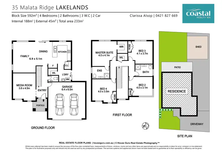 Floorplan of Homely house listing, 35 Malata Rdge, Lakelands WA 6180