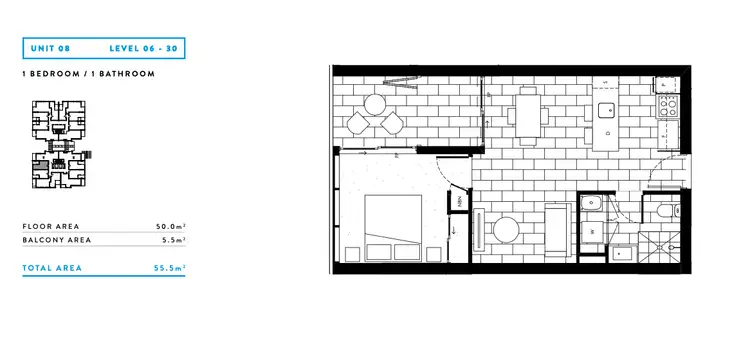 Floorplan of Homely apartment listing, Unit 11409/22 Merivale St, South Brisbane QLD 4101