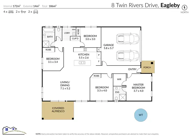 Floorplan of Homely house listing, 8 Twin Rivers Dr, Eagleby QLD 4207