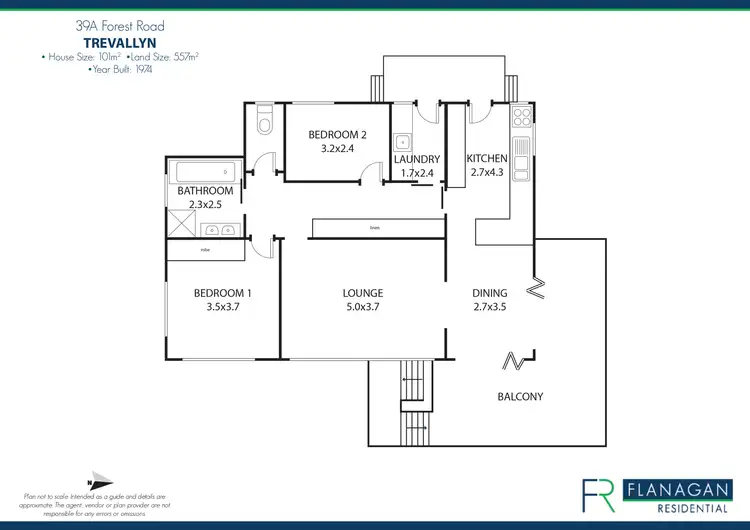 Floorplan of Homely house listing, 39A Forest Rd, Trevallyn TAS 7250