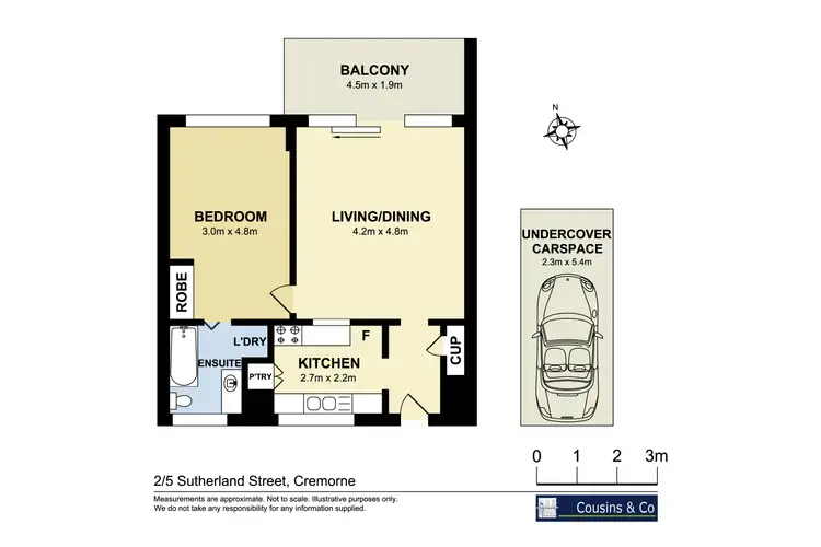 Floorplan of Homely apartment listing, 2/5 Sutherland Street, Cremorne NSW 2090