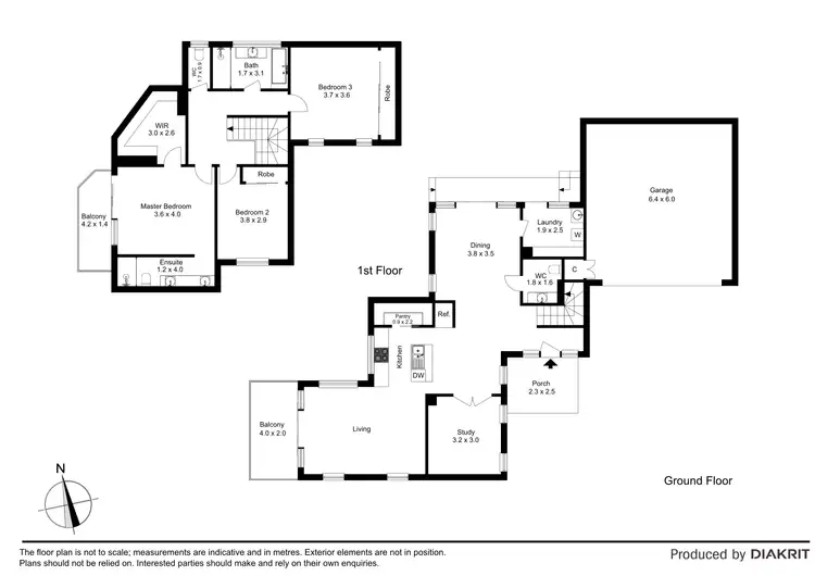 Floorplan of Homely townhouse listing, 3/3 Rickard Street, Avondale Heights VIC 3034