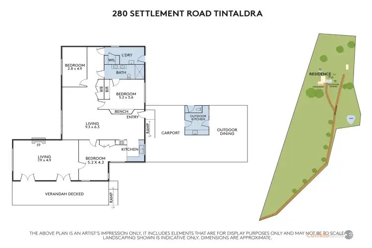 Floorplan of Homely house listing, 280A Settlement Rd, Tintaldra VIC 3708