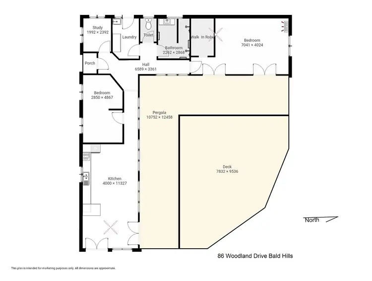 Floorplan of Homely rural property listing, 86 Woodlands Lane, Bald Hills Via, Pambula NSW 2549
