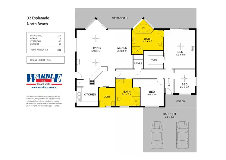 Floorplan of Homely house listing, 32 Esplanade, North Beach SA 5556
