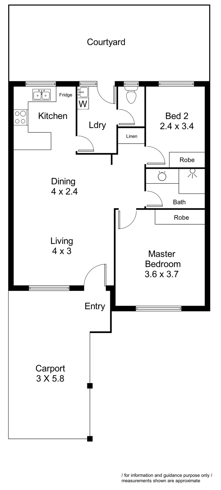 Floorplan of Homely unit listing, 3/72-74 Waterloo Street, Joondanna WA 6060