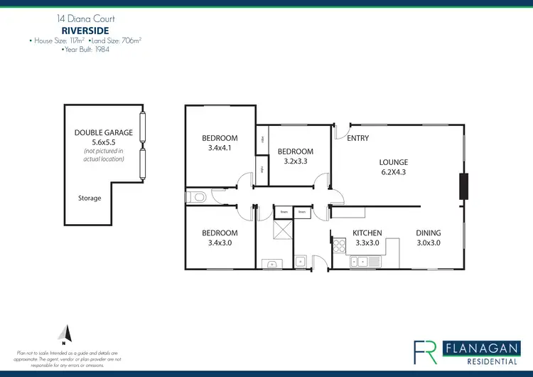 Floorplan of Homely house listing, 14 Diana Ct, Riverside TAS 7250