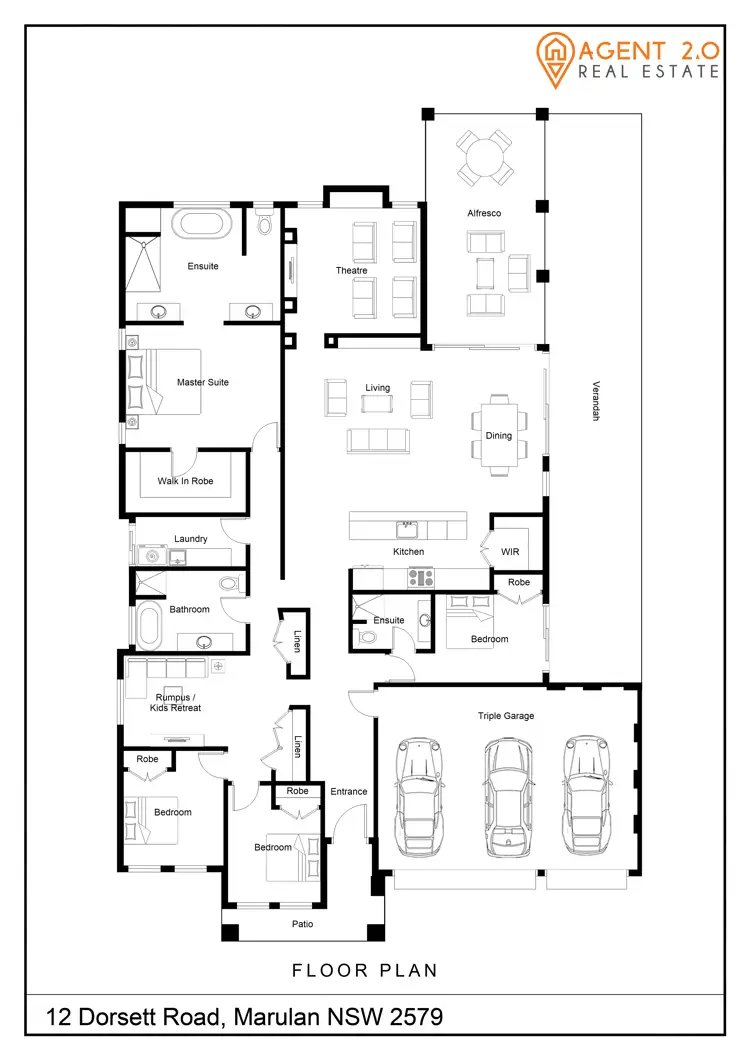 Floorplan of Homely house listing, 12 Dorsett Rd, Marulan NSW 2579