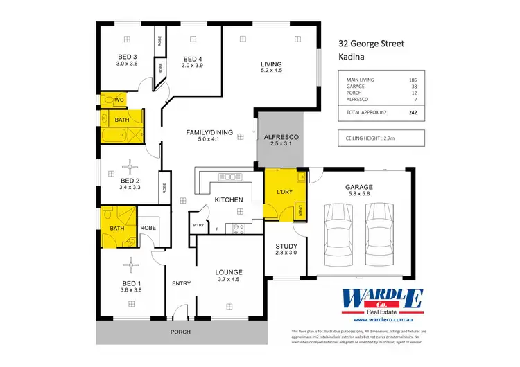 Floorplan of Homely house listing, 32 George Street, Kadina SA 5554