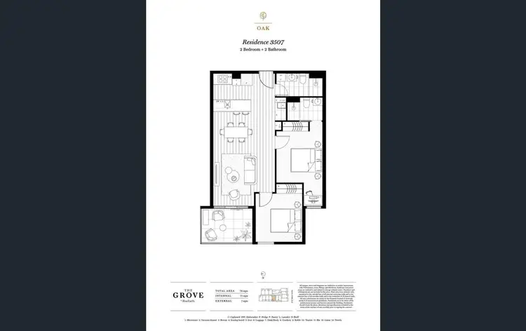 Floorplan of Homely apartment listing, 507/5 Olive York Way, Brunswick West VIC 3055