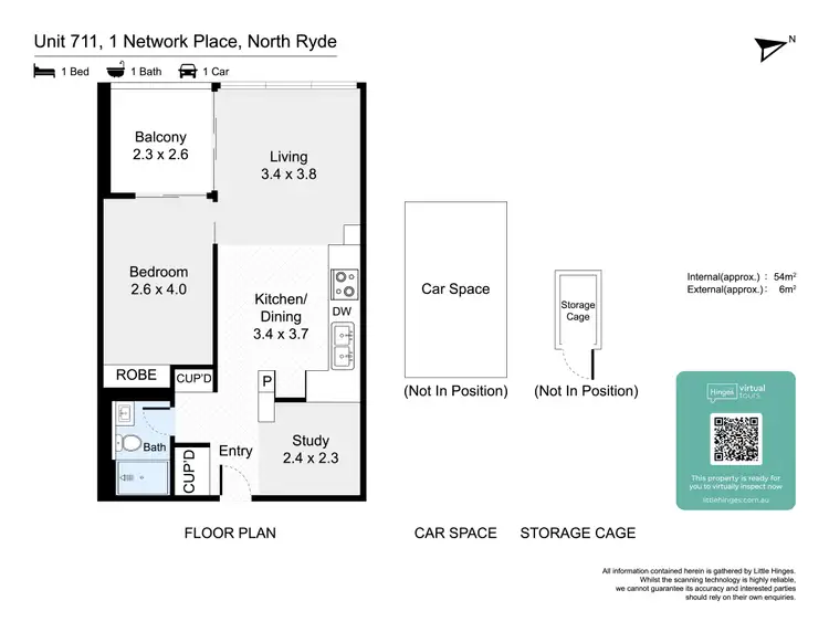 Floorplan of Homely apartment listing, 711/1 Network Place, North Ryde NSW 2113
