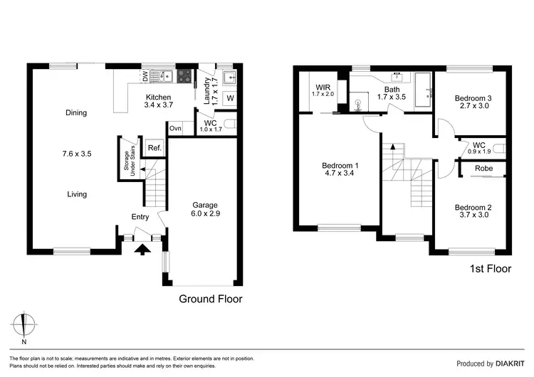 Floorplan of Homely townhouse listing, 6/575 Buckley Street, Avondale Heights VIC 3034