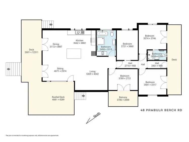 Floorplan of Homely house listing, 48 Pambula Beach Rd, Pambula Beach NSW 2549