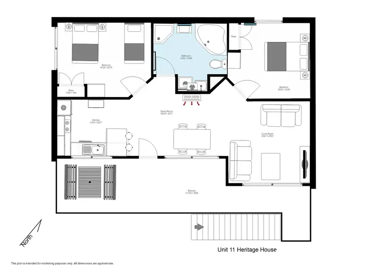 Floorplan of Homely unit listing, Unit 11/178 Imlay St, Eden NSW 2551