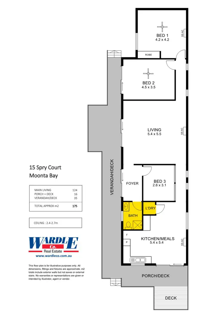 Floorplan of Homely house listing, 15 Spry Ct, Moonta Bay SA 5558