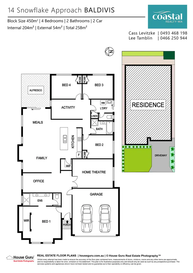 Floorplan of Homely house listing, 14 Snowflake App, Baldivis WA 6171