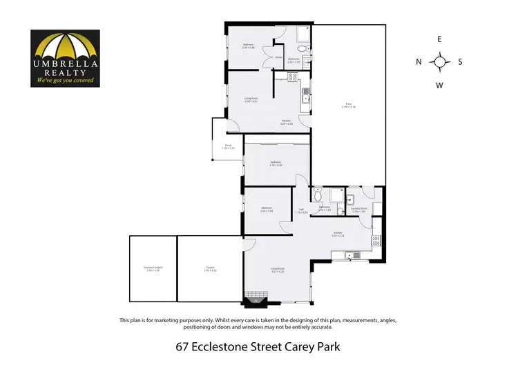 Floorplan of Homely house listing, 67 Ecclestone St, Carey Park WA 6230