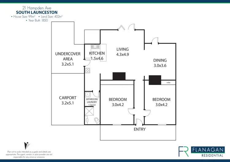 Floorplan of Homely house listing, 21 Hampden St, South Launceston TAS 7249