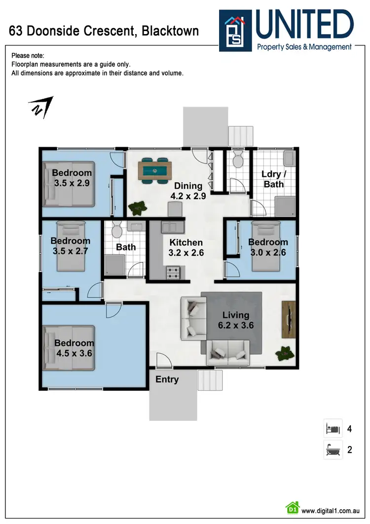 Floorplan of Homely house listing, 63 Doonside Cres, Blacktown NSW 2148