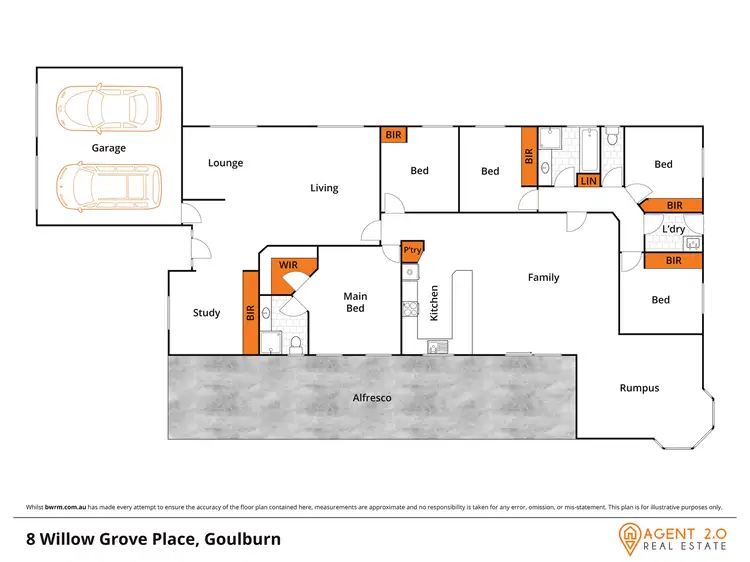 Floorplan of Homely house listing, 8 Willow Grove Pl, Goulburn NSW 2580