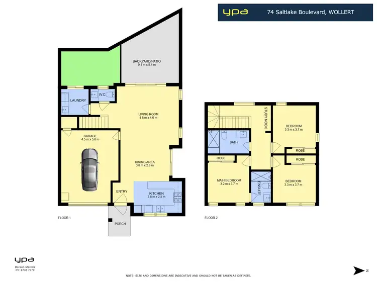 Floorplan of Homely townhouse listing, 74 Saltlake Bvd, Wollert VIC 3750