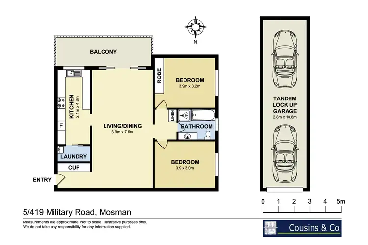 Floorplan of Homely unit listing, 5/419 Military Road, Mosman NSW 2088