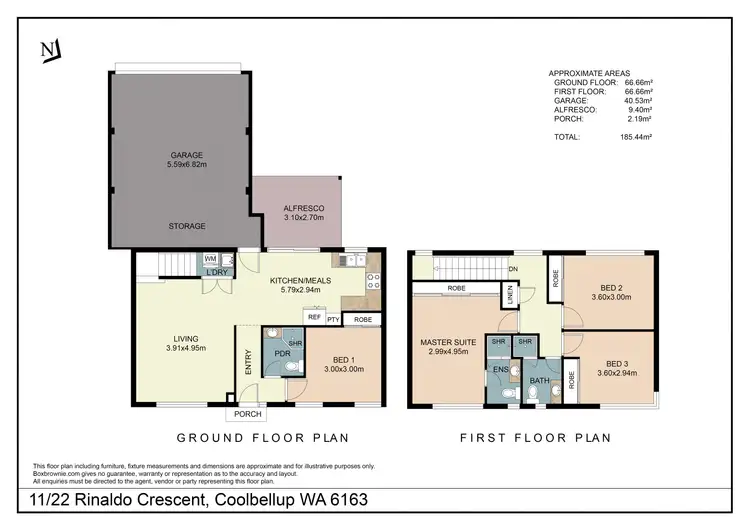 Floorplan of Homely townhouse listing, 11/22 Rinaldo Crescent, Coolbellup WA 6163