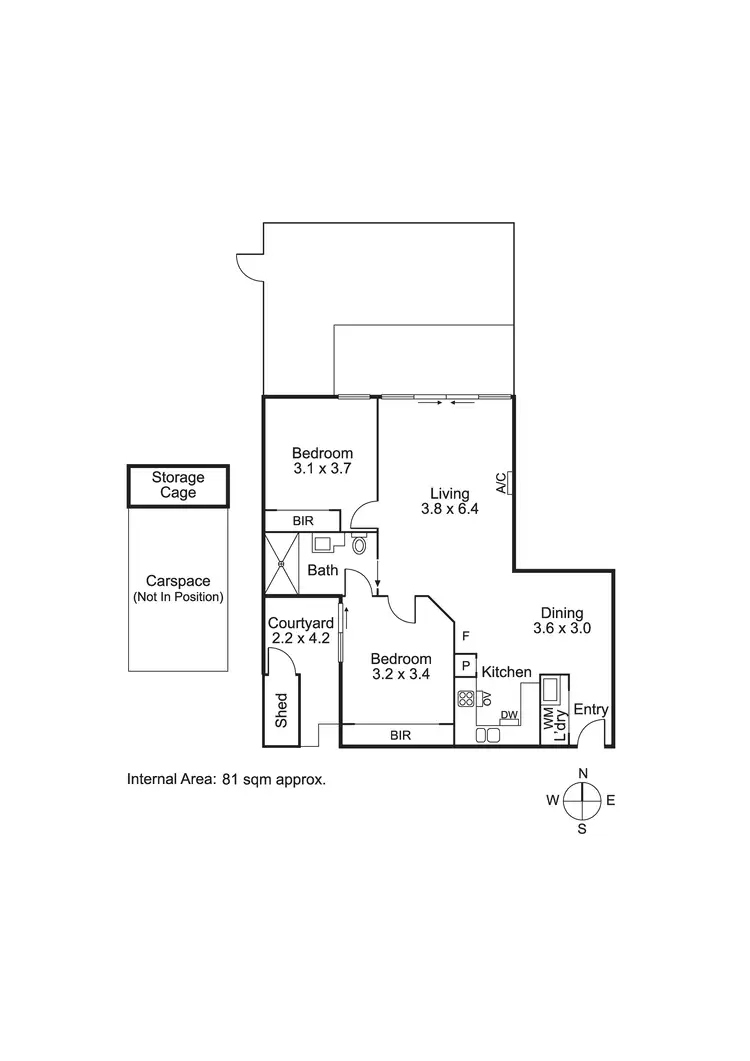 Floorplan of Homely apartment listing, 4/237 Hampton St, Hampton VIC 3188
